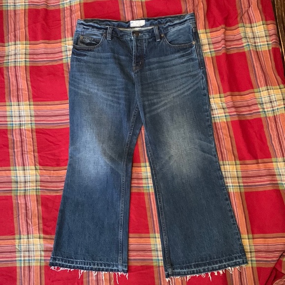 Free People Cropped Raw Hem Flared Jeans 29 - Picture 2 of 8